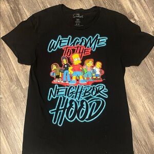 Black Graphic Kids T-Shirt with Cartoon Print